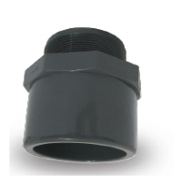 Adaptor with male threading &amp; male/female for solvent welding (mm)